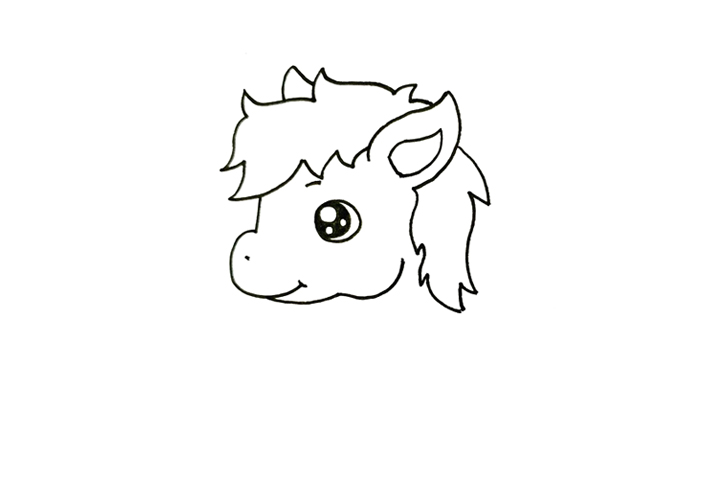 可爱的小马怎么画-图1