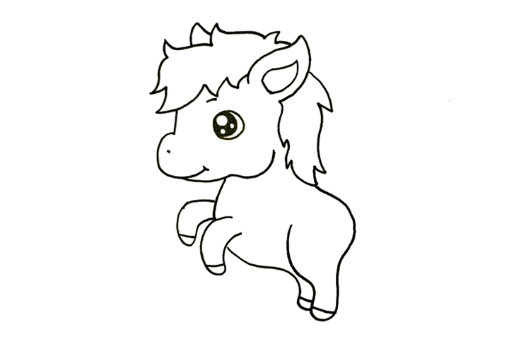 可爱的小马怎么画-图2