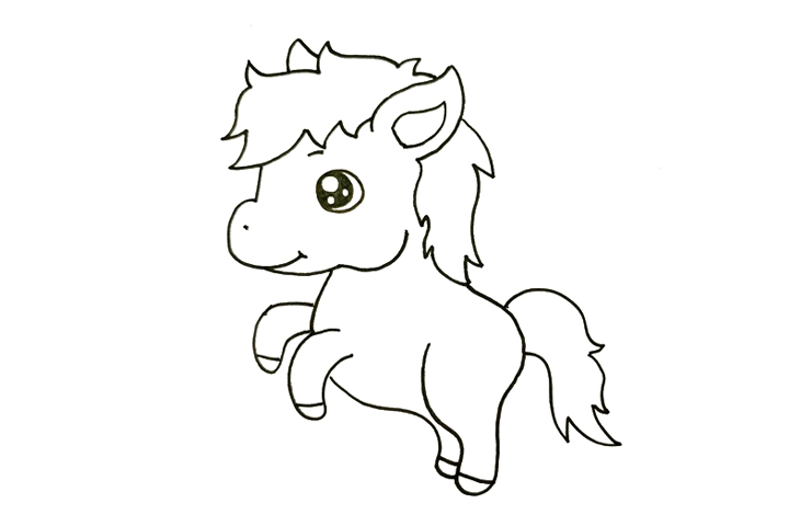 可爱的小马怎么画-图3