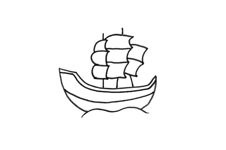 简单的帆船怎么画-图3