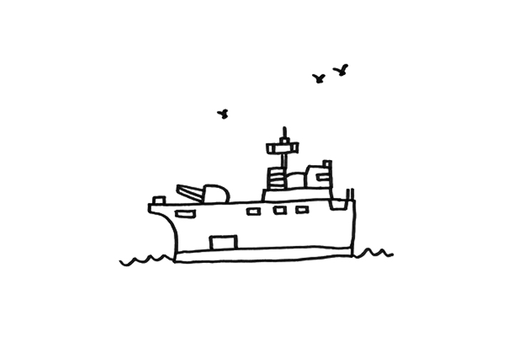 军舰怎么画-图4