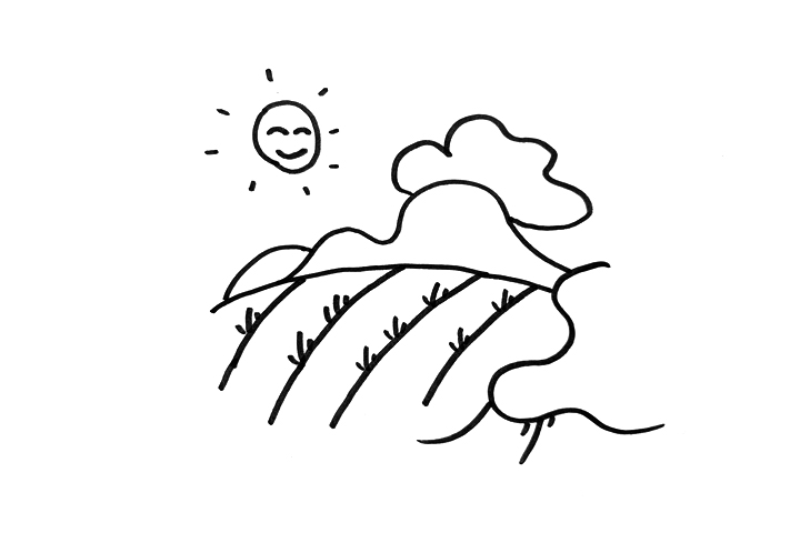 稻田风景怎么画-图2