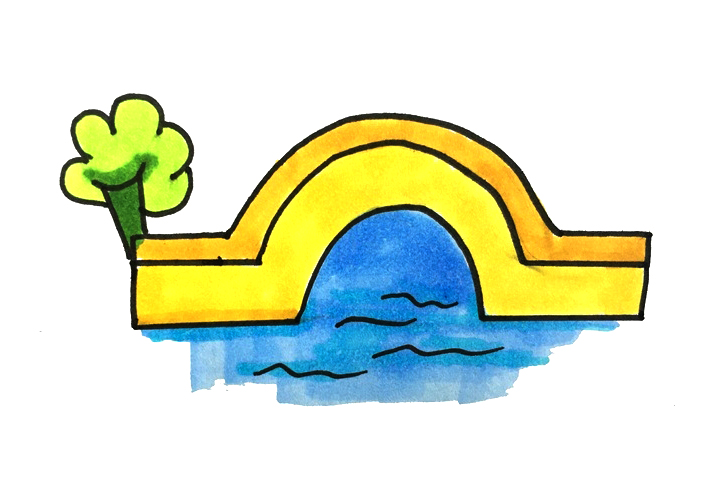 小拱桥怎么画