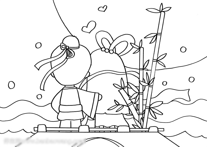 简单七夕节儿童画-图2