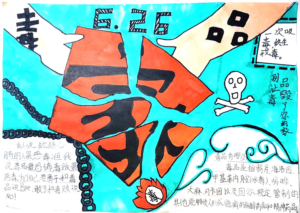 简单的禁毒手抄报绘画（5张）-图2