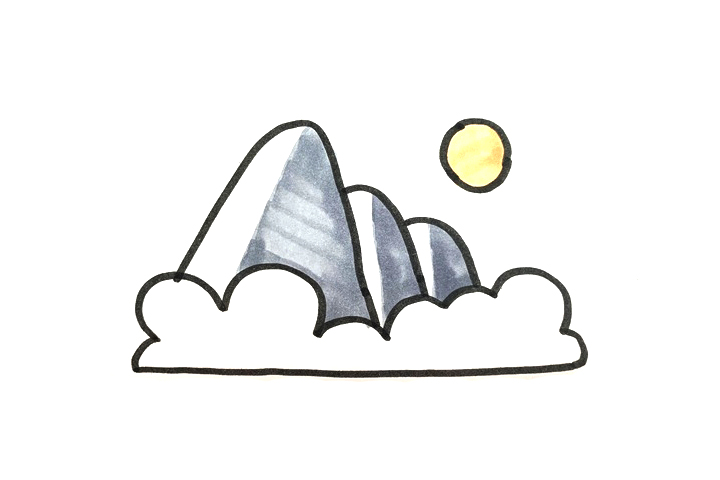 落日风景怎么画-图3