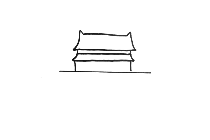 简单的天安门怎么画-图1