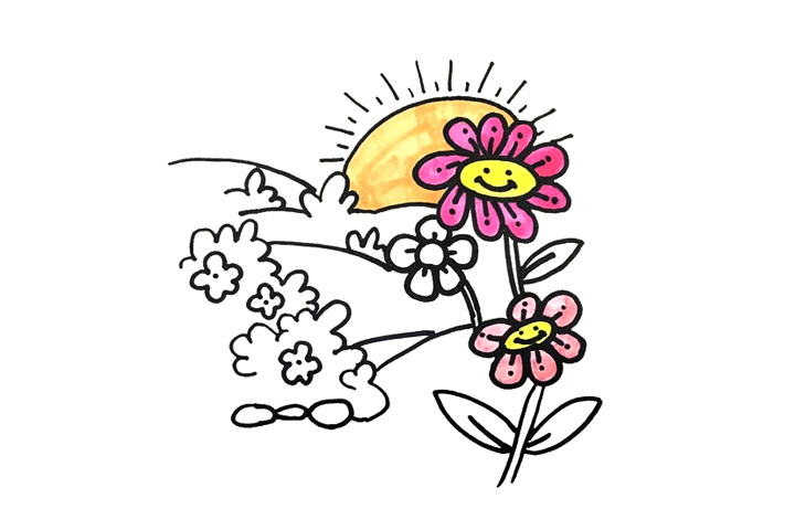 漂亮的花园怎么画-图4