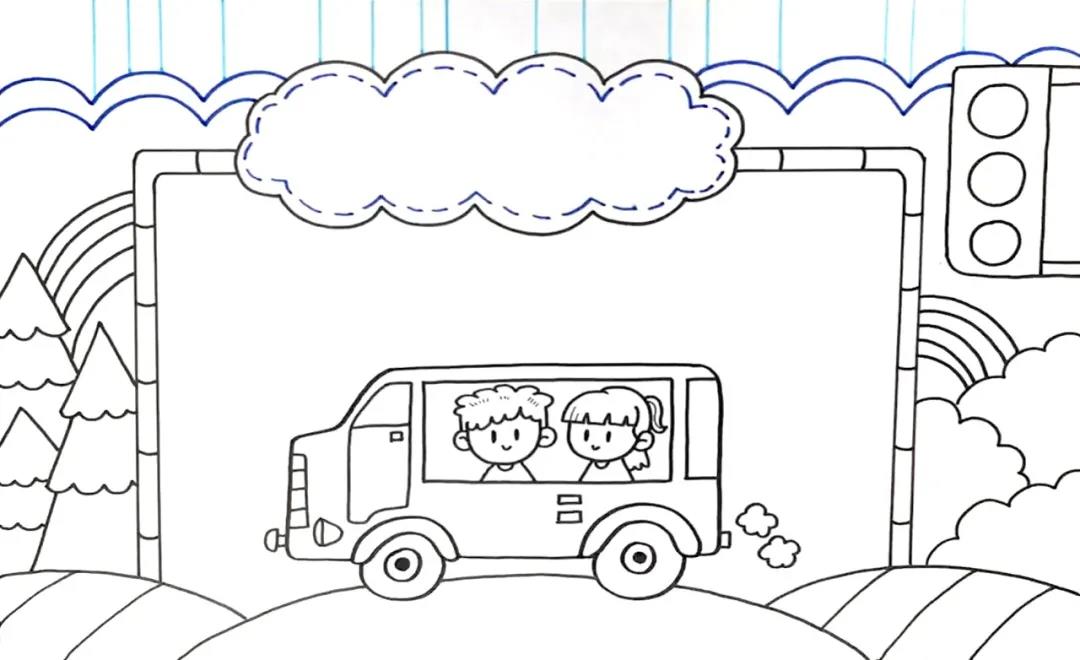 暑假手抄报 交通安全手抄报-图5