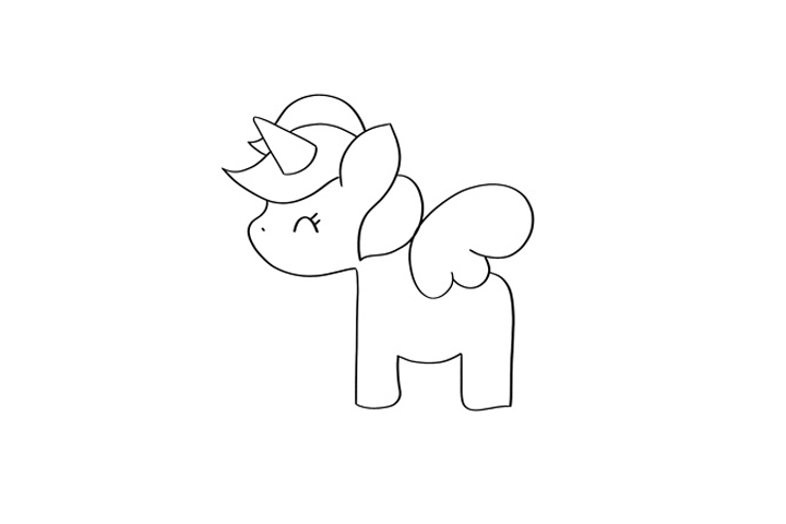 简单漂亮的独角兽怎么画-图2