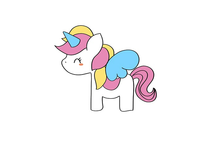 简单漂亮的独角兽怎么画