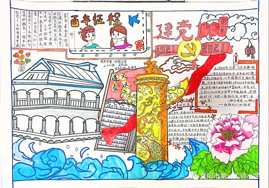 献礼建党一百周年手抄报-图5