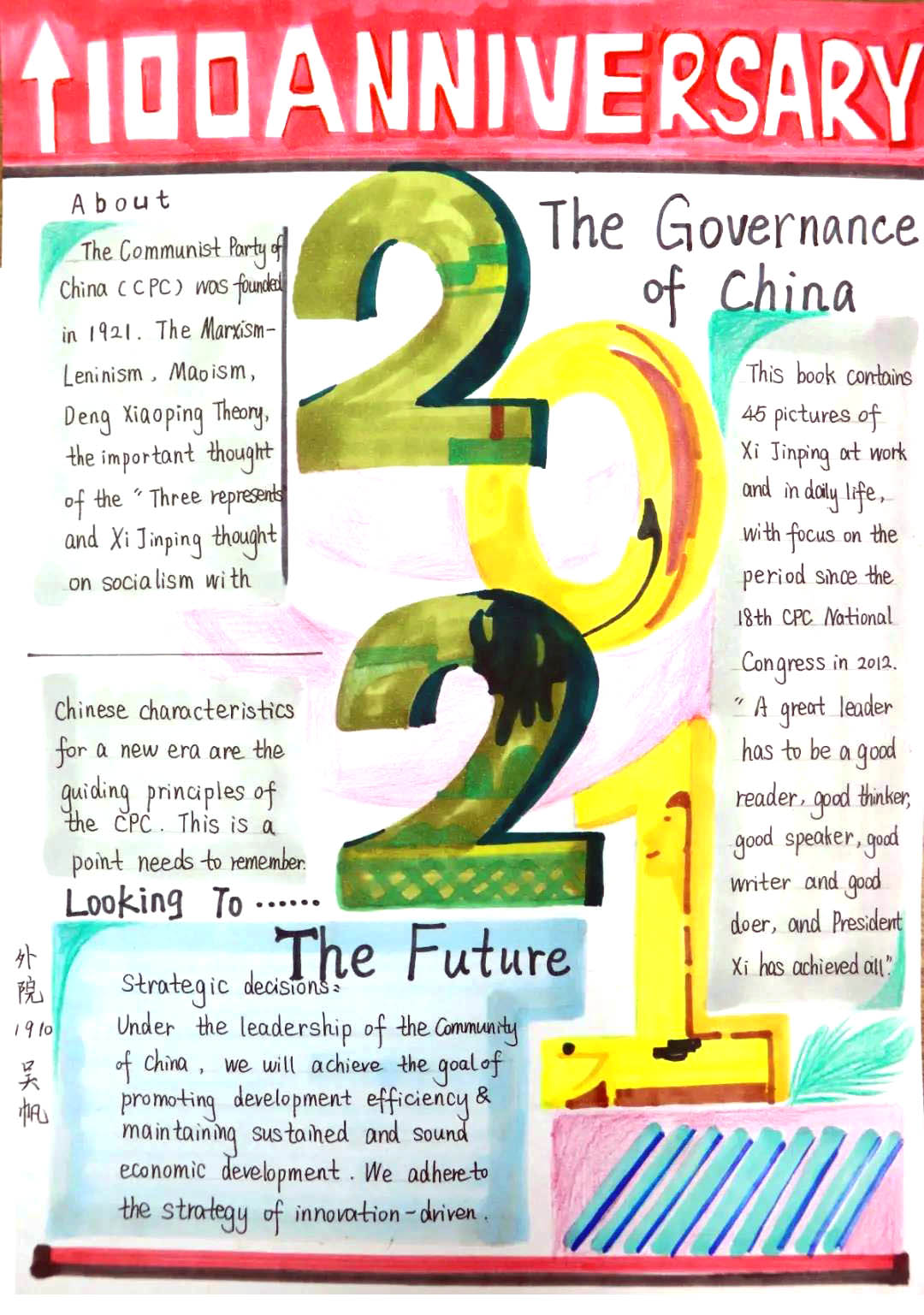 关于建党100周年的英语手抄报-图4
