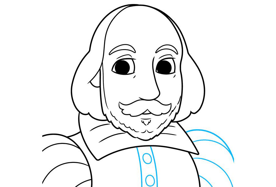 莎士比亚头像怎样画-图9