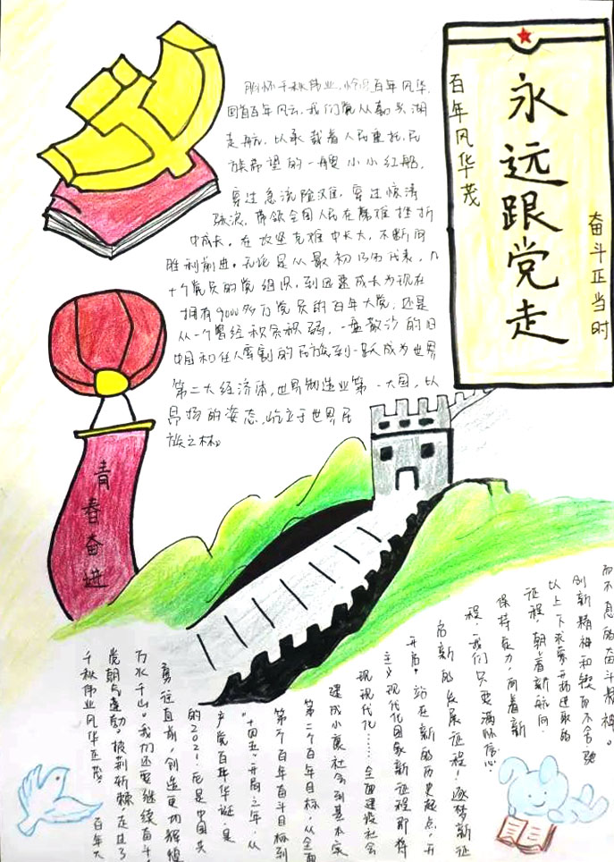 关于听党话做好少年的手抄报-图5