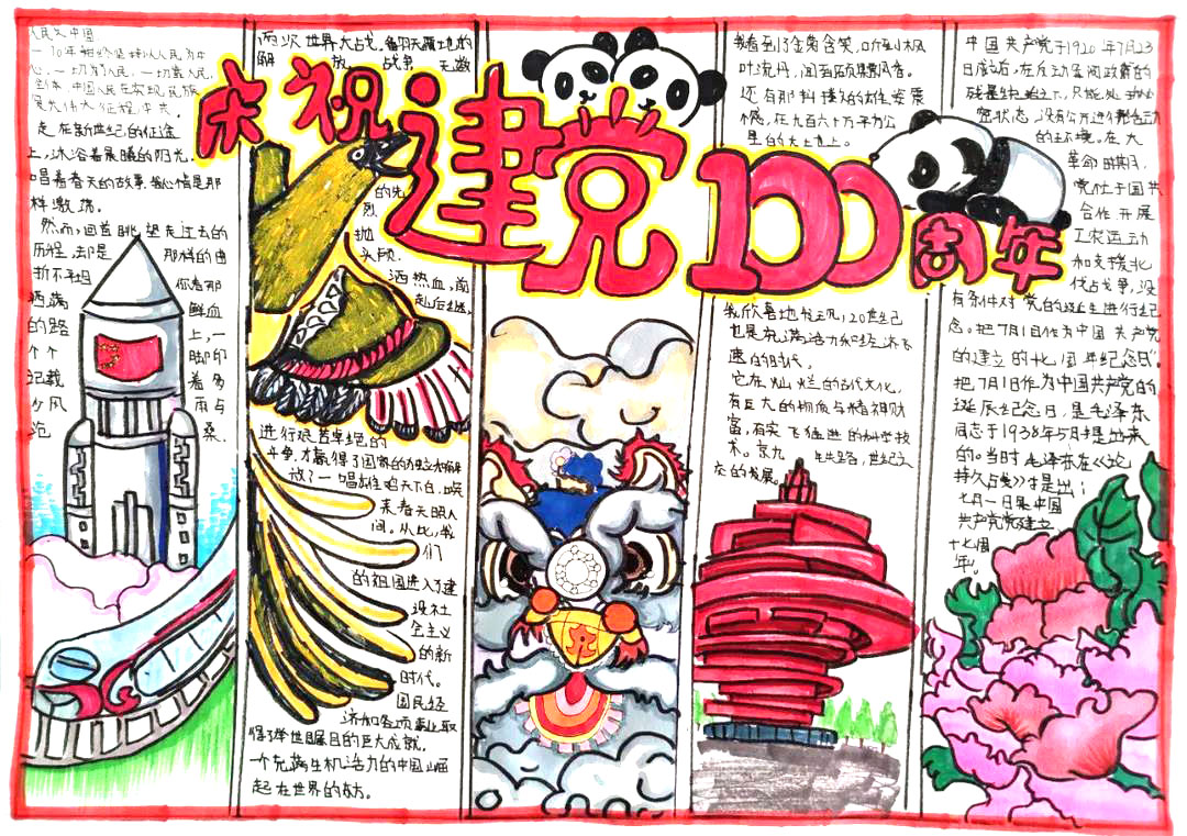 建党100周年手抄报图片-百年辉煌-图3