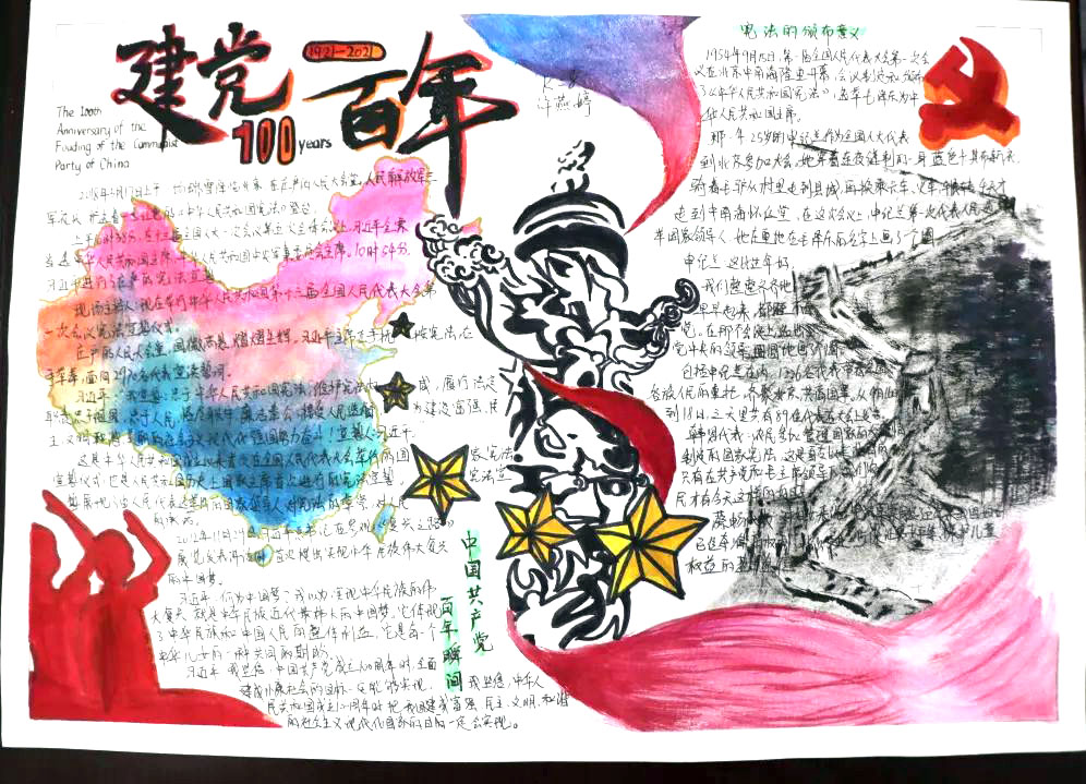 建党100周年手抄报图片-百年辉煌-图4