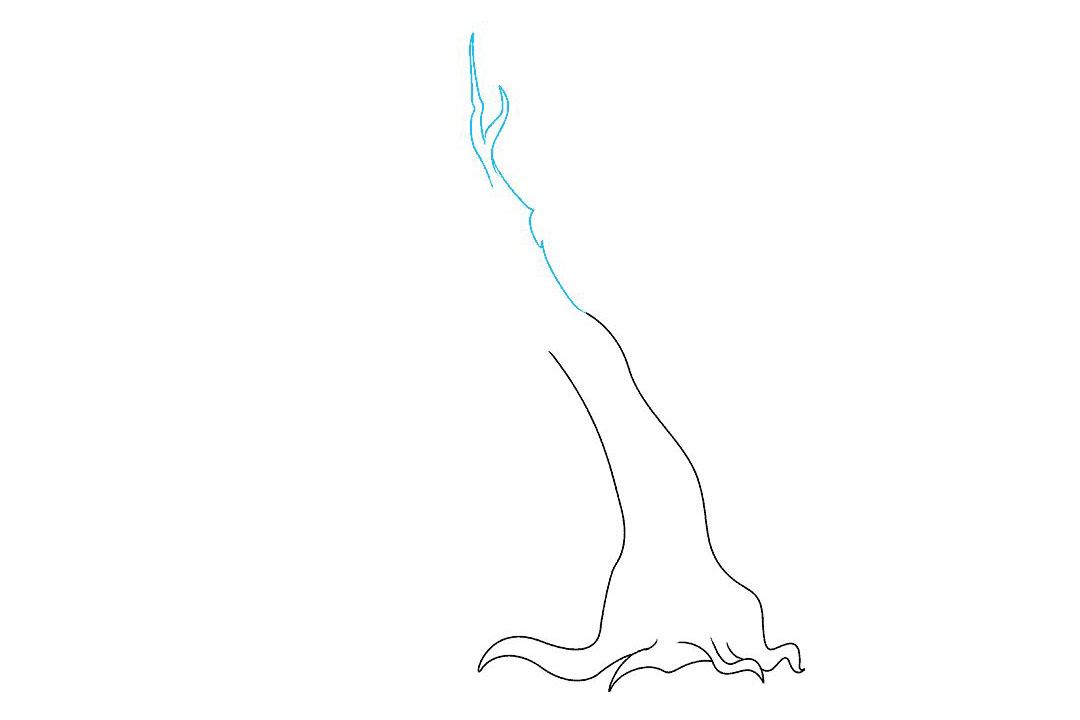 画枯树的简笔画教程-图2