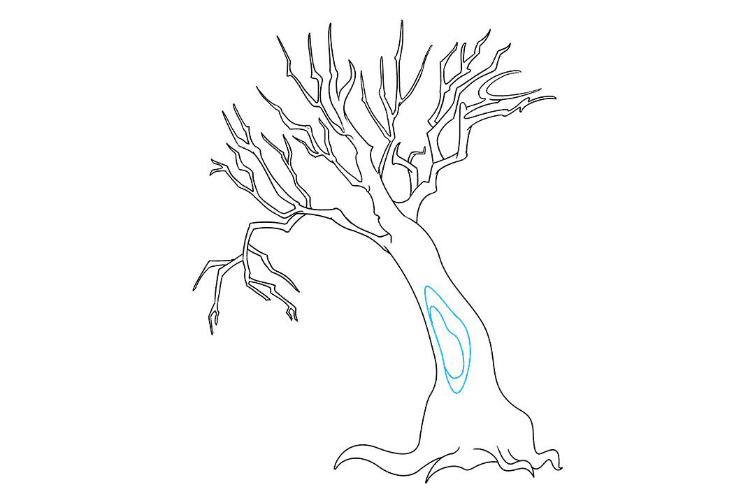 画枯树的简笔画教程-图8