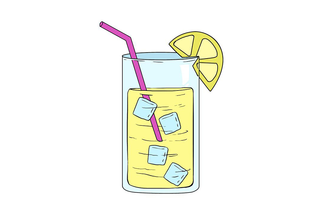 怎样画柠檬水