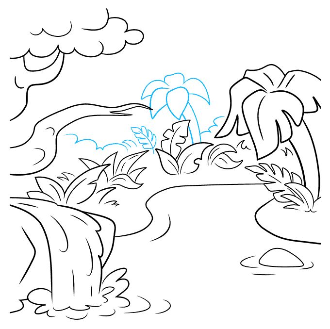 丛林里的河流怎么画-图8