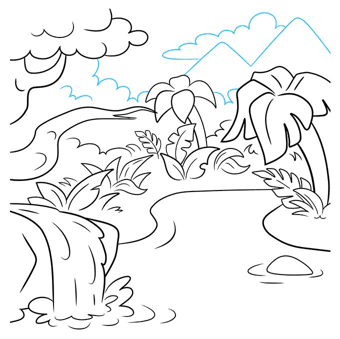 丛林里的河流怎么画-图9