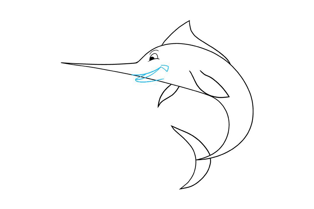 如何画旗鱼简笔画-图6