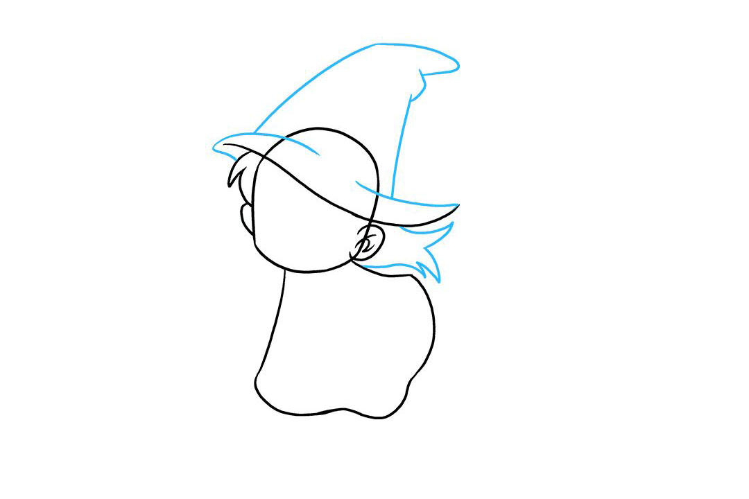 骑扫帚的女巫怎么画-图5