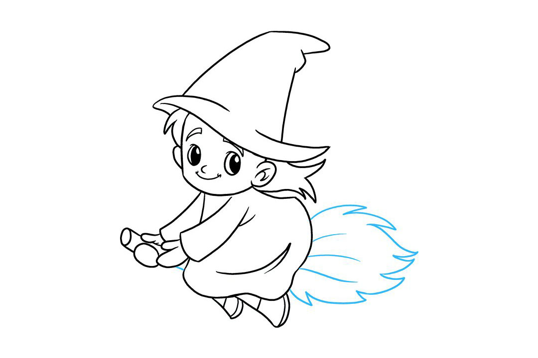 骑扫帚的女巫怎么画-图9