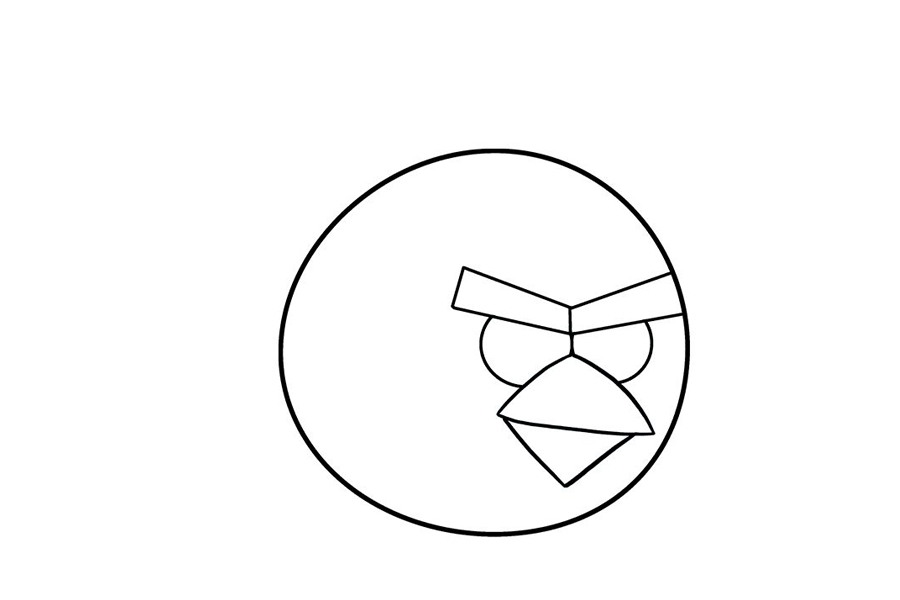 如何画愤怒的小鸟-图7