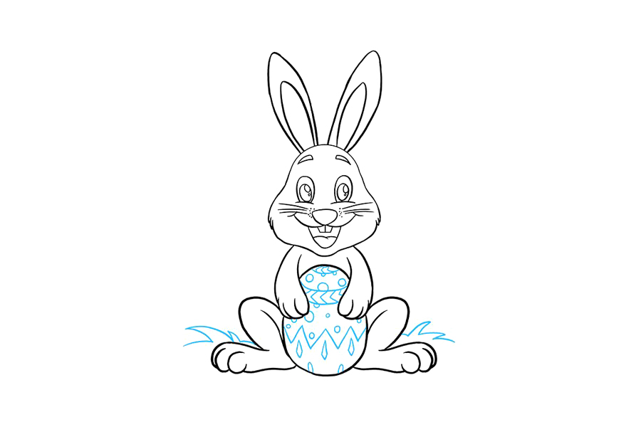 如何画复活节兔子-图9