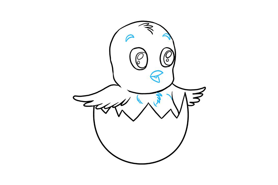 如何画复活节小鸡-图8