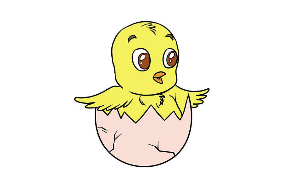 如何画复活节小鸡