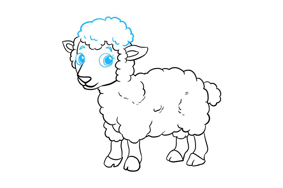 如何画小羊羔-图9