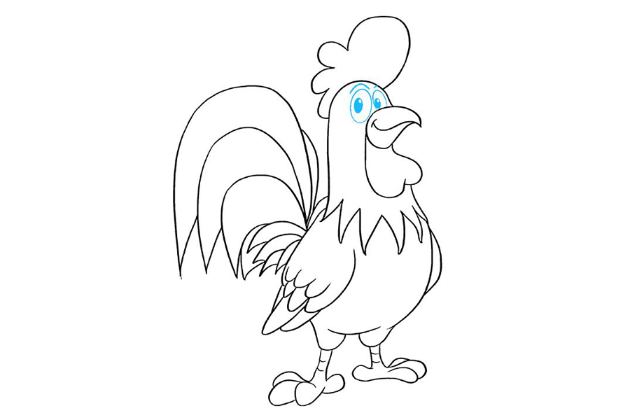 如何画大公鸡-图9