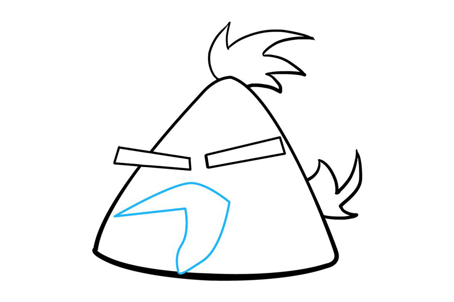 如何画黄色愤怒的小鸟-图6