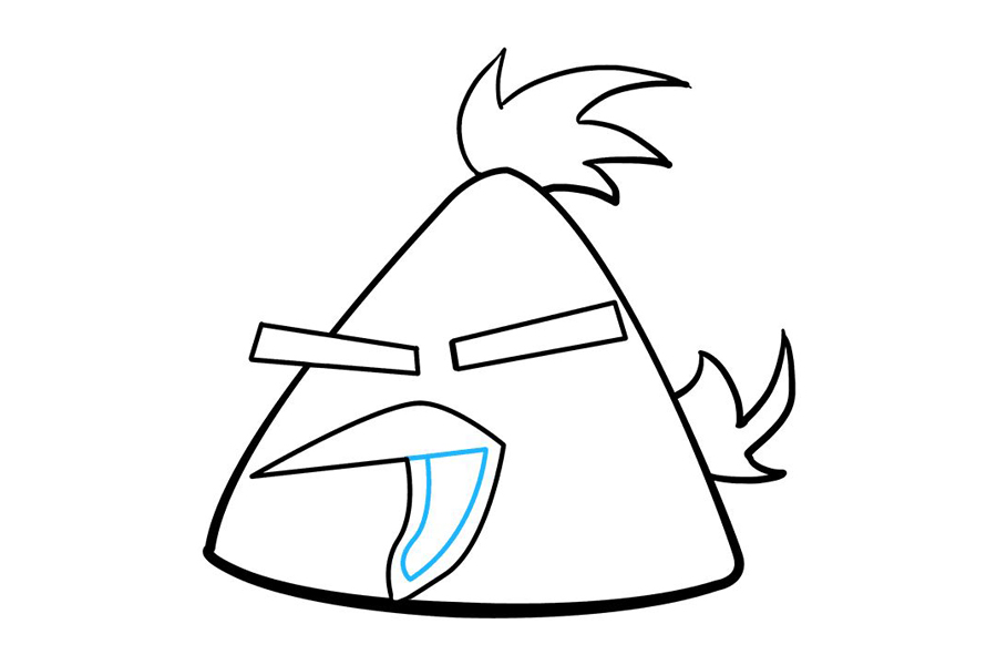 如何画黄色愤怒的小鸟-图7