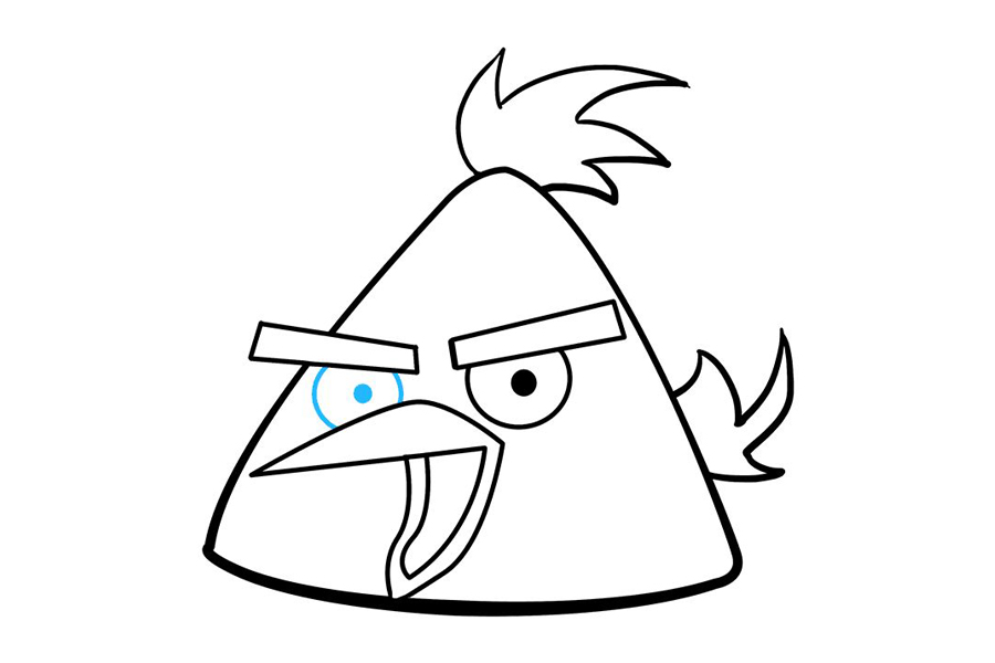 如何画黄色愤怒的小鸟-图9