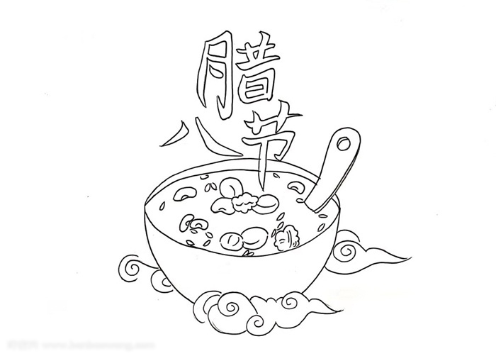 腊八节为主题的手抄报-图1