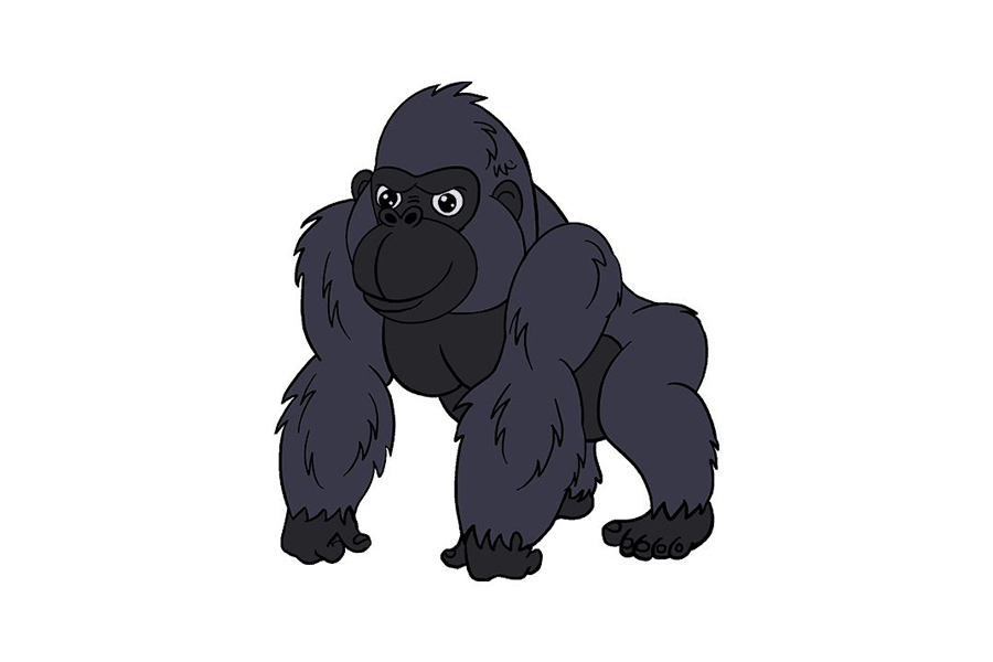 大猩猩怎么画