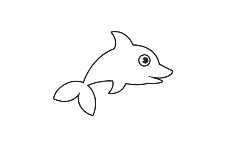 简单的海豚怎么画-图7