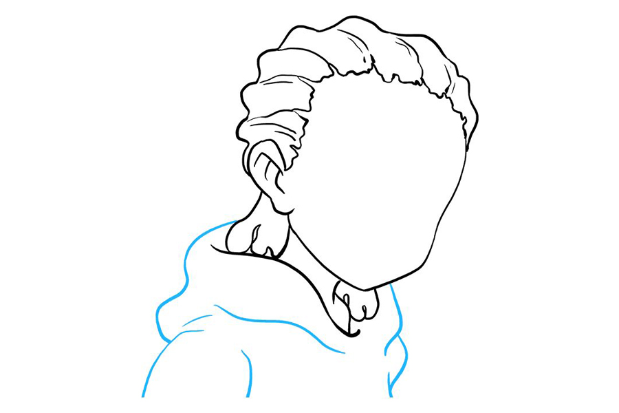 帅气小男孩怎么画-图5