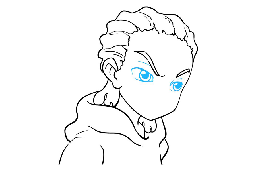 帅气小男孩怎么画-图7