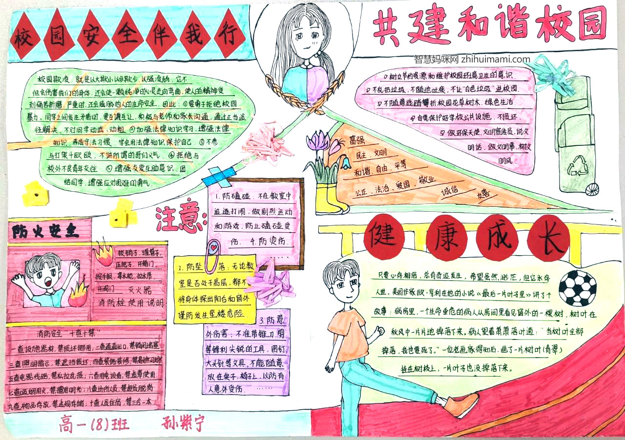 快乐校园手抄报一等奖作品-图2