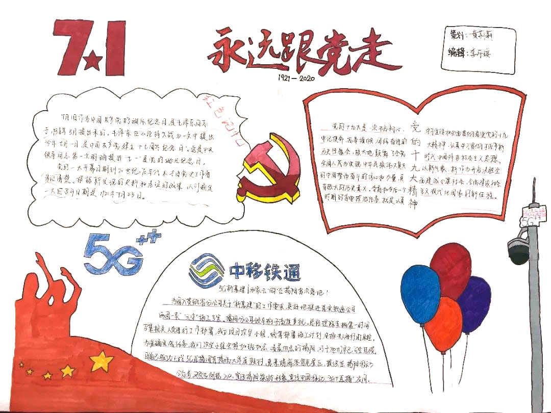 喜迎七一建党节手抄报图片-图6