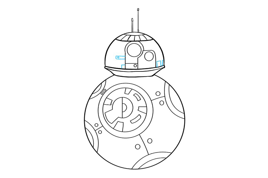星球大战BB-8机器人怎么画-图8