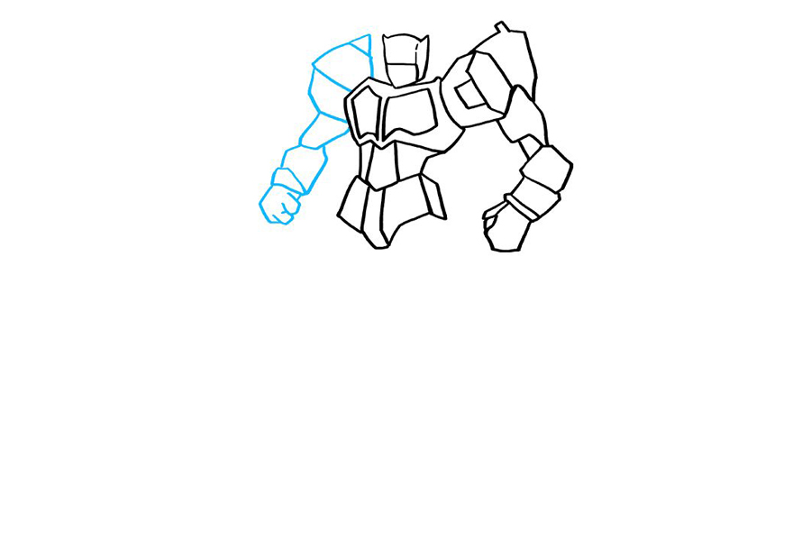 变形金刚 擎天柱怎么画-图6