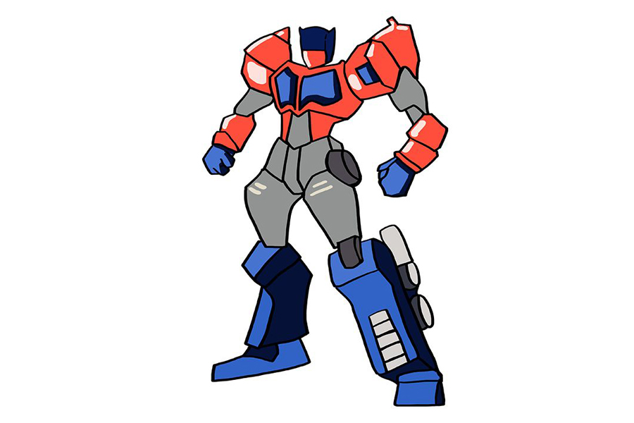 变形金刚 擎天柱怎么画