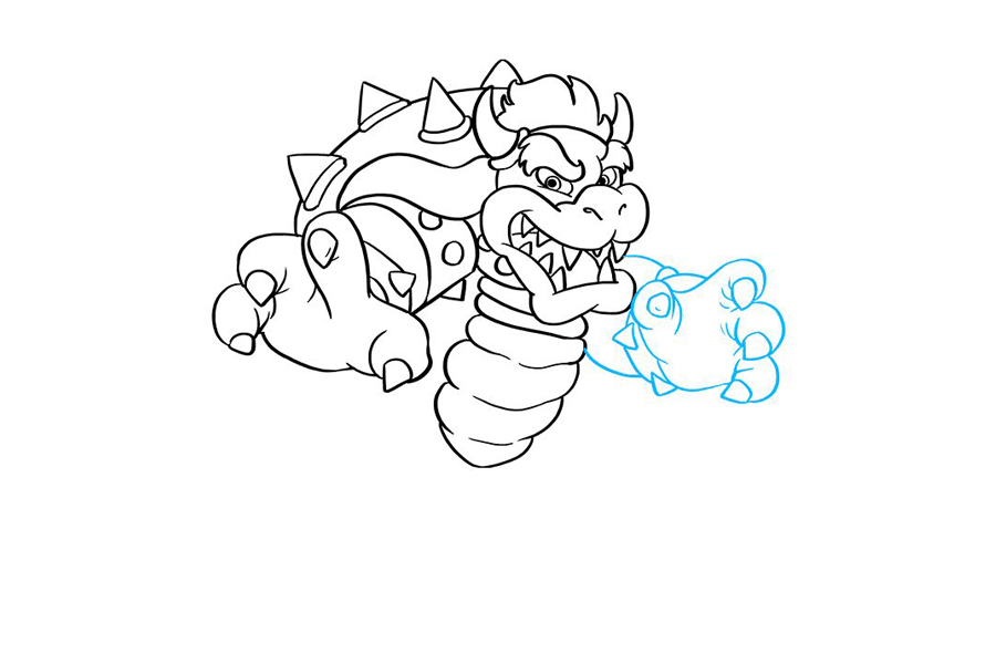 超级马里奥兄弟 鲍瑟怎么画-图6