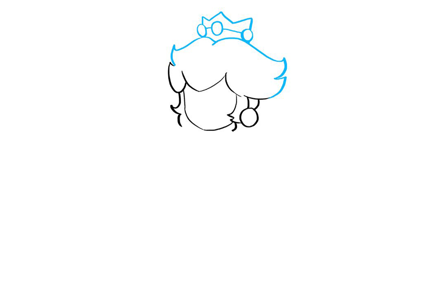 超级马里奥兄弟 桃子公主怎么画-图2